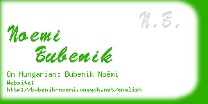 noemi bubenik business card